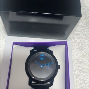 Movado with Black and Blue Accents